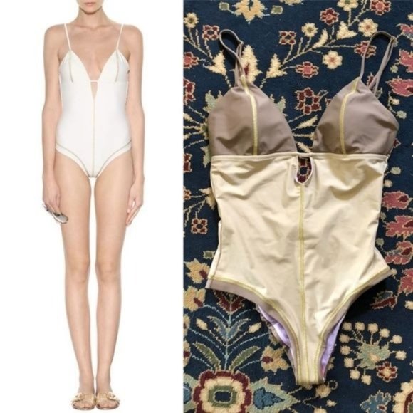 Grogor Pirouzi 'Jamie' One Piece Metallic Scoop Swimsuit - Picture 1 of 8